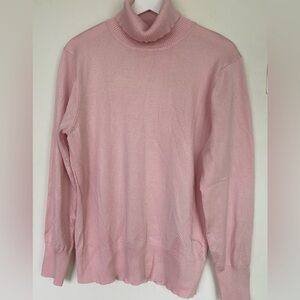 Cable & Gauge Pink Turtleneck Sweater Size XL